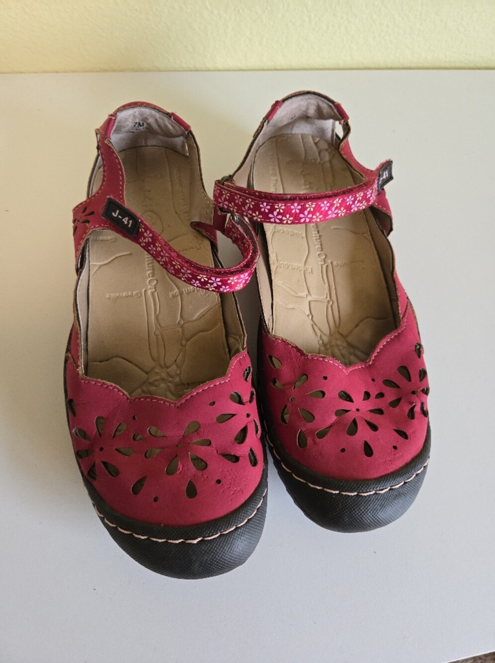 J-41 Womens Red and Black Sport Sandals